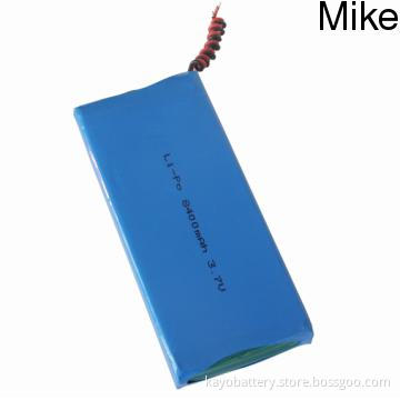 Polymer li-ion Battery with 8400mAh 3.7V size:50 x 97x 133mm, 136g